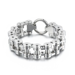 Rock Hip-Hop Hollow Cross Titanium Men's Bicycle Bracelet