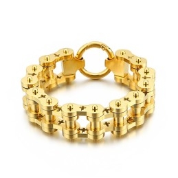 Rock Hip-Hop Hollow Cross Titanium Men's Bicycle Bracelet