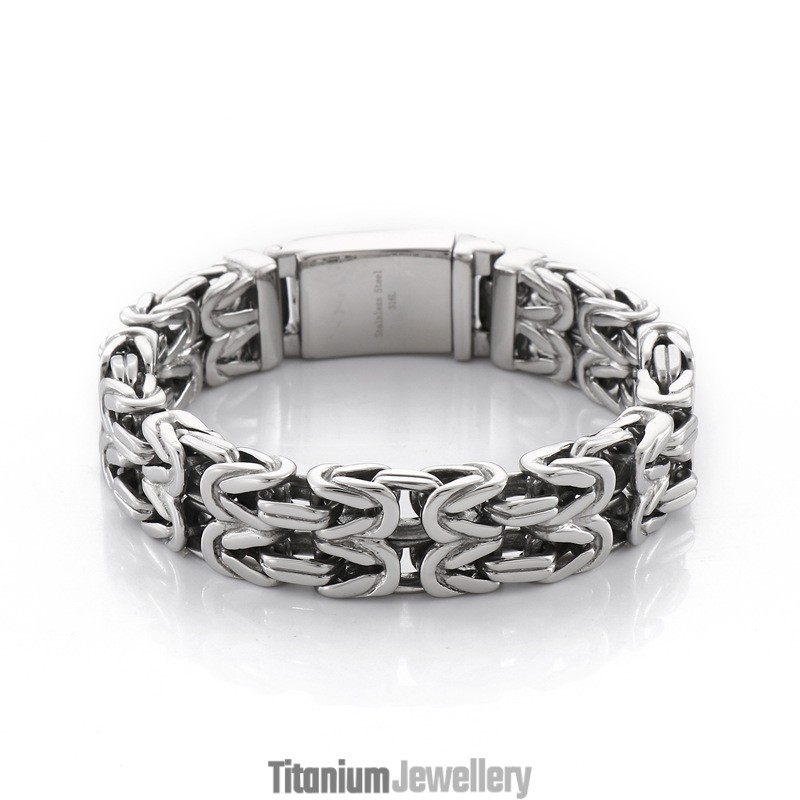 V-Shaped Hollow Men's Titanium Bracelet