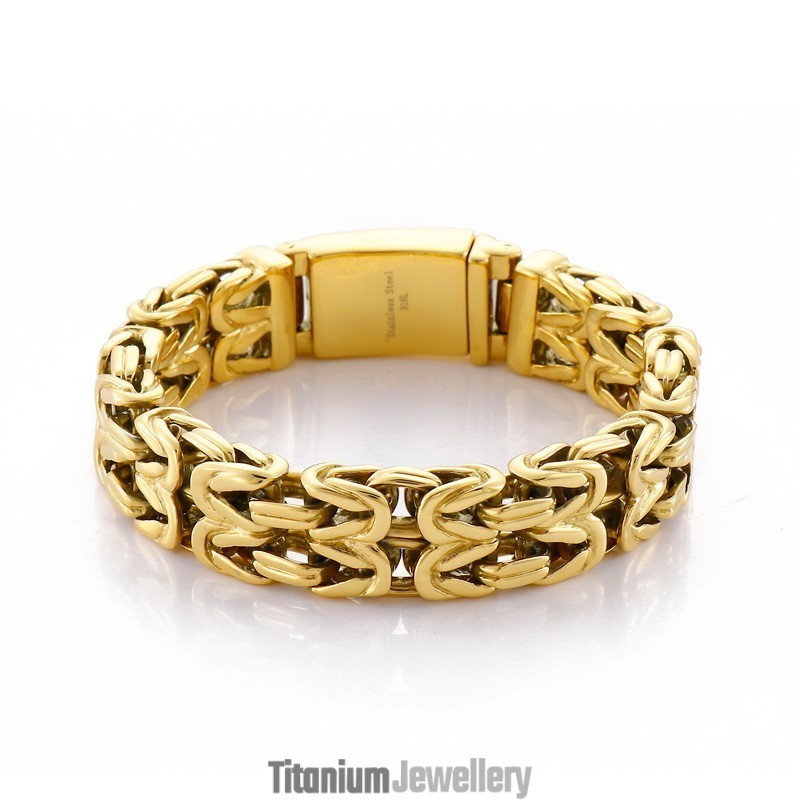 V-Shaped Hollow Men's Titanium Bracelet