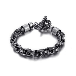 Cool Fashion Skull Clasp Titanium Bracelet For Men