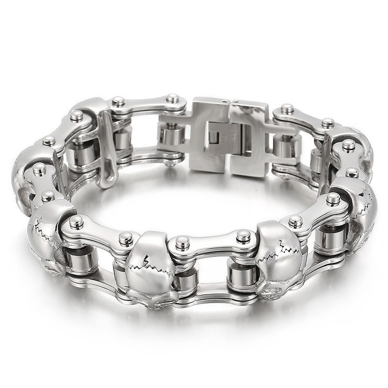 Popular Cool Skull Titanium Bracelet