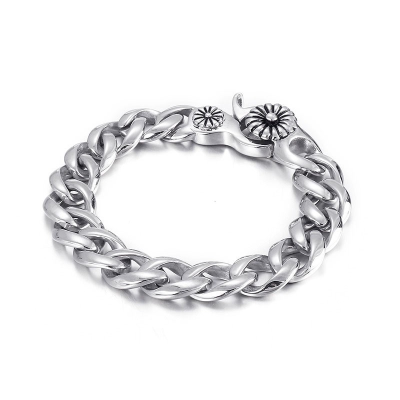 Popular Chic Style Snail Buckle Titanium Bracelet For Men