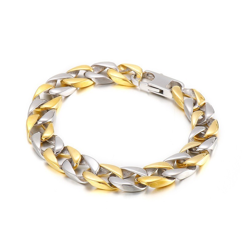 Cool Hip Hop Rock Fashion Men's Titanium Bracelet