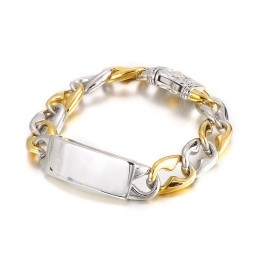 Cool Hip Hop Rock Fashion Men's Titanium Bracelet