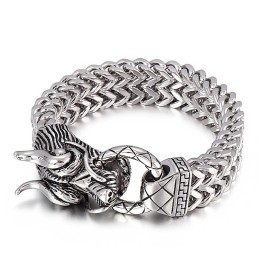 New Cool Men's Titanium Bracelet With Dragon Head