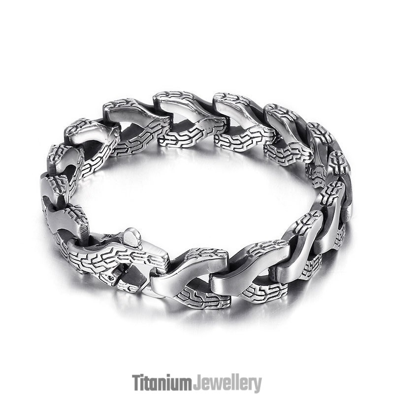 Cool Chic Style Dragon Bone Men's Titanium Bracelet Cool Chic Style Dragon Bone Men's Titanium Bracelet