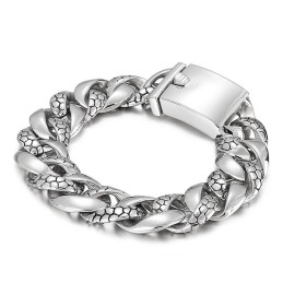 Popular Snake Pattern Titanium Bracelet For Men