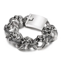 Popular Cool Skull Men's Titanium Bracelet