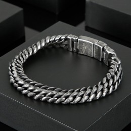 Cool Simple Mesh Titanium Snap Men's Bracelet Accessories