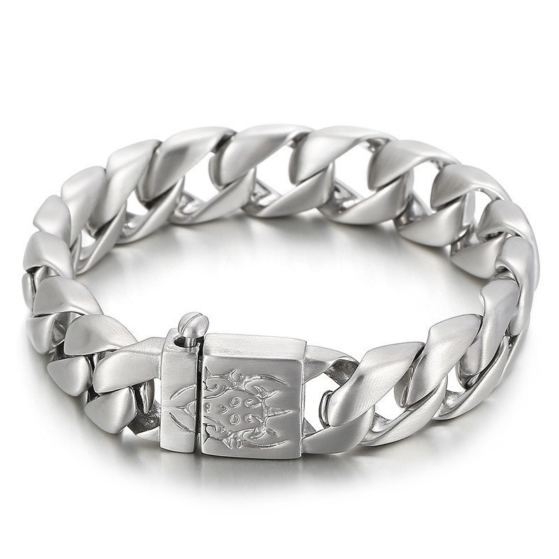 Fashion Highlights Hip-Hop Men's Titanium All Steel Color Bracelet