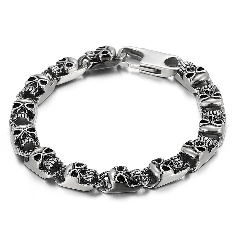 Fashion Men's Titanium Skull Bracelets Fashion Men's Titanium Skull Bracelets