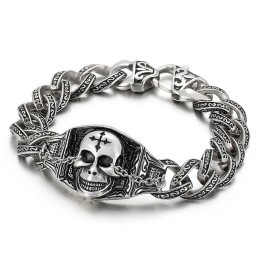 Titanium Skull Men's Bracelet