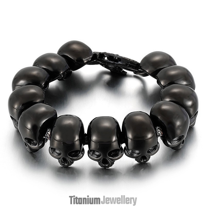 Tide Men's Fashion Titanium Bracelets For Boys Skull Bracelets Tide Men's Fashion Titanium Bracelets For Boys Skull Bracelets