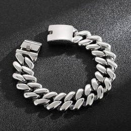 Chic Wind Diamond-Shaped Titanium Bracelet