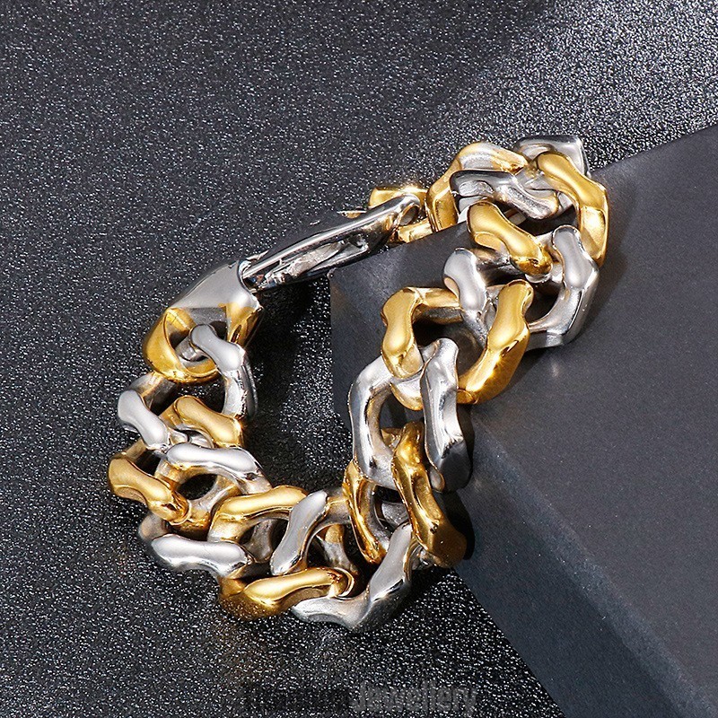 Men's Inter-Gold Bracelets Four-Sided Grinding Bracelet Jewelry
