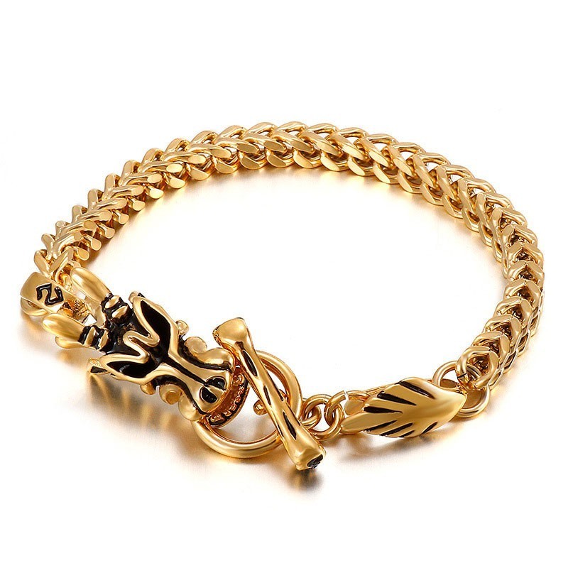 Fashion Street Dragon Head Titaium Bracelet Fashion Street Dragon Head Titaium Bracelet