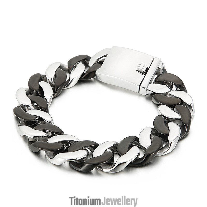 Black Titanium Bracelet For Men