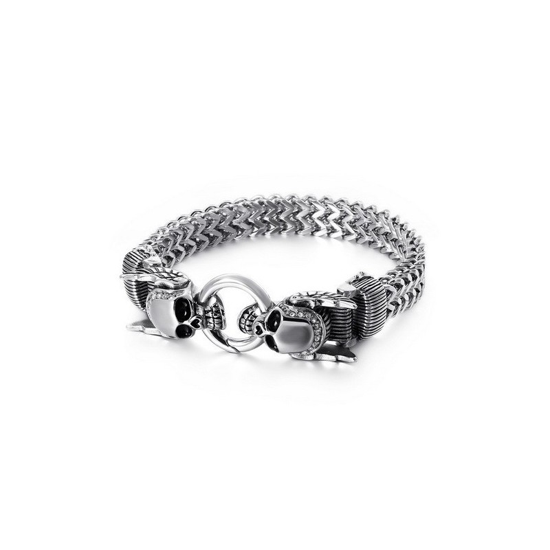 Chic Style Men's Diamond Skull Bracelets