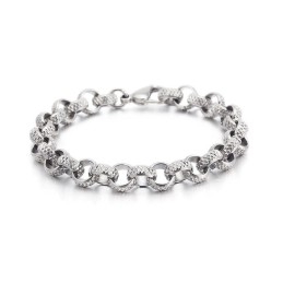 Ancient Chic Cross O-Shaped Titanium Chain Bracelet