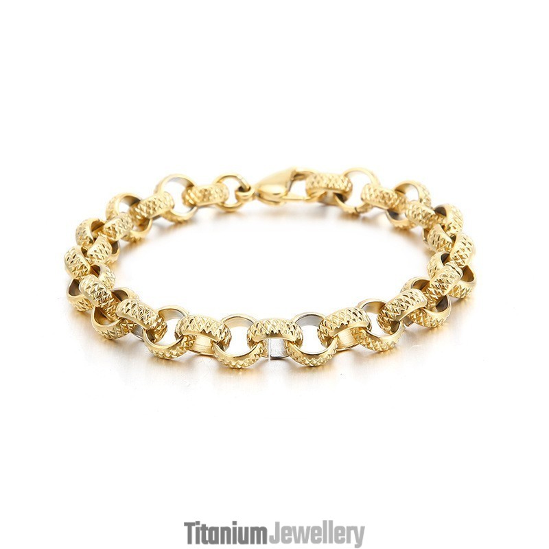 Ancient Chic Cross O-Shaped Titanium Chain Bracelet Ancient Chic Cross O-Shaped Titanium Chain Bracelet
