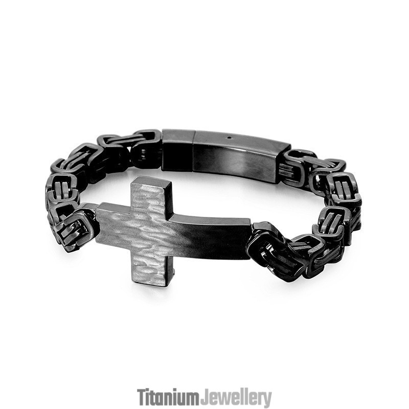 Crucifix Bend Bracelet Men's Emperor Back Chain Bracelet Crucifix Bend Bracelet Men's Emperor Back Chain Bracelet