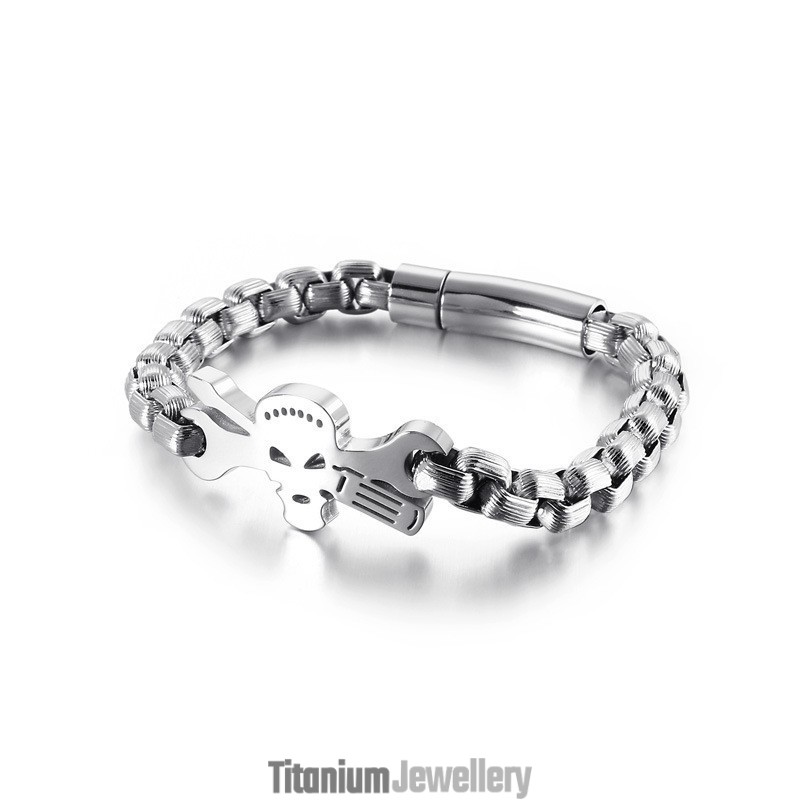 Men's Titanium Skull Bracelet Men's Titanium Skull Bracelet