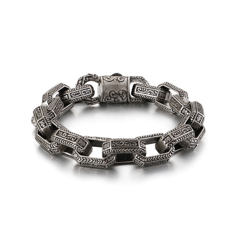 New Chic Men's Pattern Titanium Tide Bracelet New Chic Men's Pattern Titanium Tide Bracelet