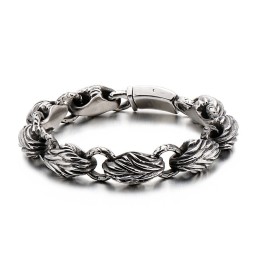 Version Of The Tide Men's Titanium Leaf Bracelet