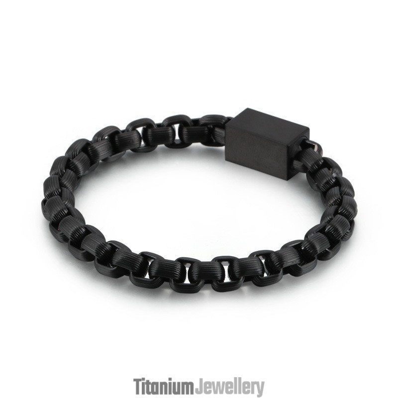 Cool Men's Titanium Chain Bracelet
