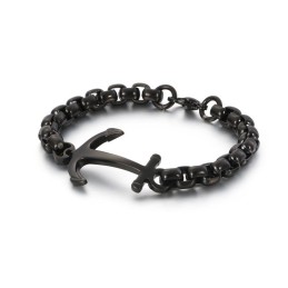 Fashion Boat Anchor Black Titanium Bracelet
