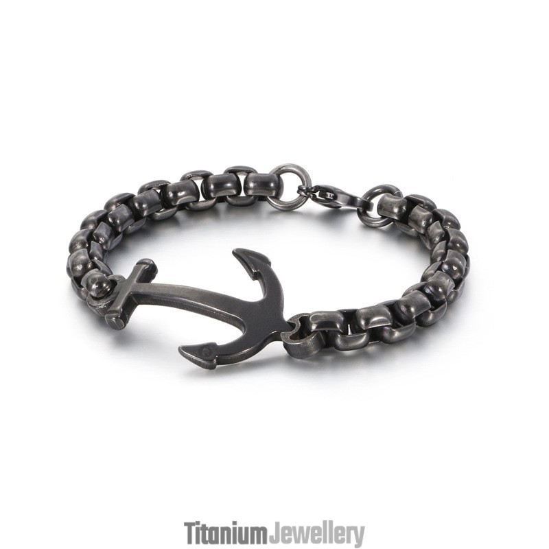 Fashion Boat Anchor Titanium Bracelet For Sale Fashion Boat Anchor Titanium Bracelet For Sale