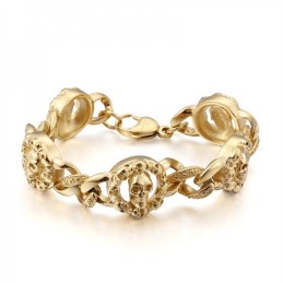 Fashion Titanium Skull Bracelet For Men