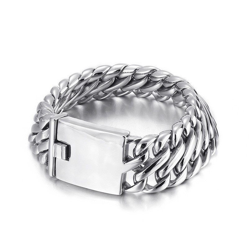Hip Hop Rock Fashion Cool Men's Titanium Bracelet Hip Hop Rock Fashion Cool Men's Titanium Bracelet