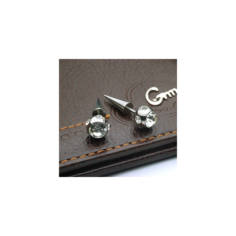 Titanium Diamond Earrings Puncture