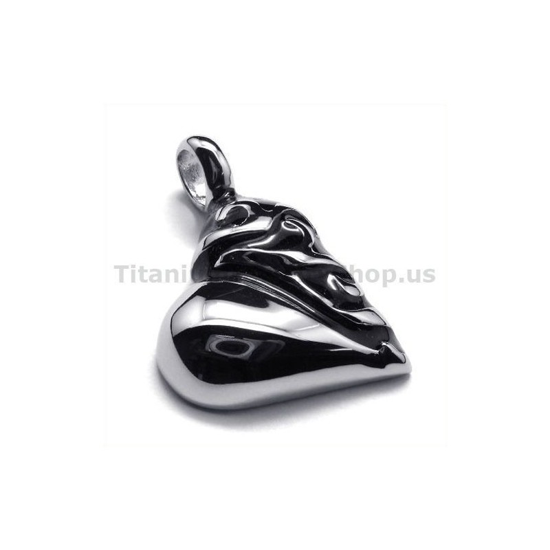 Pure Titanium Love Heart Pendant - Free Chain