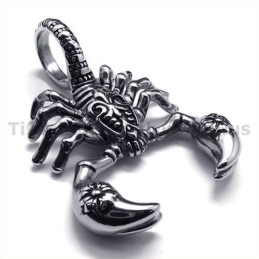 Titanium Scorpion Pendant - Free Chain
