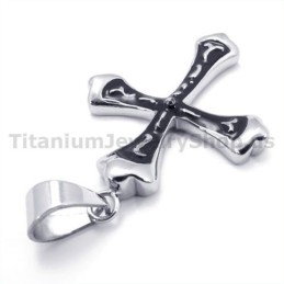 Black Titanium Cross Pendant - Free Chain