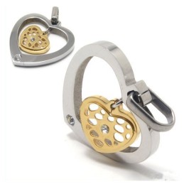 Heart-Shaped Titanium Diamond Necklace Pendant