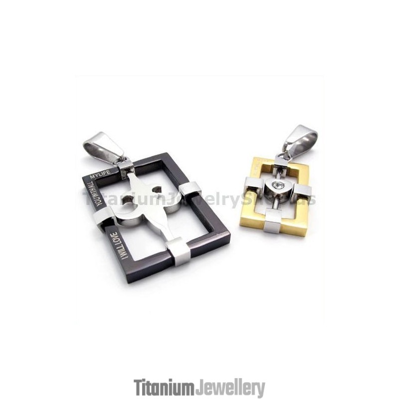 Titanium Lovers Pendants-Free Chains