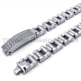 Mens Titanium Bracelet With Diamonds