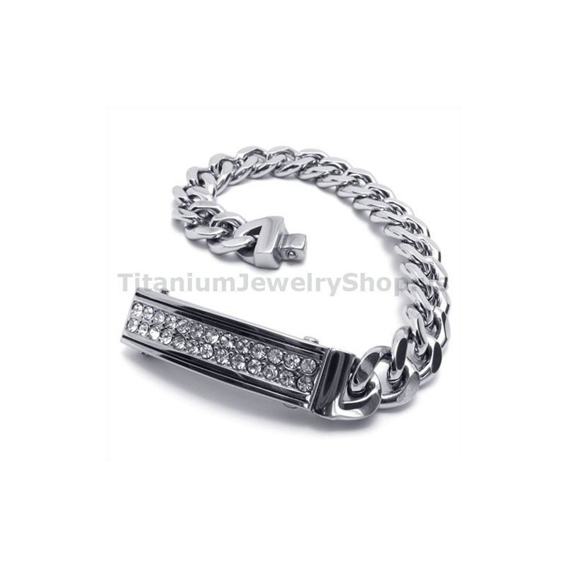 Mens Titanium Bracelet With Diamonds Mens Titanium Bracelet With Diamonds