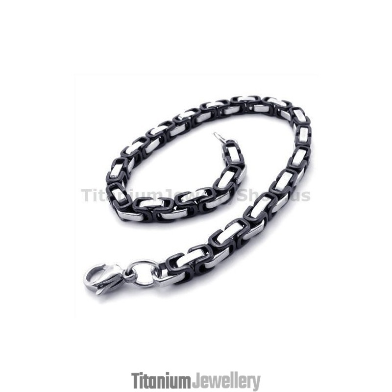 Mens Black Titanium Bracelet