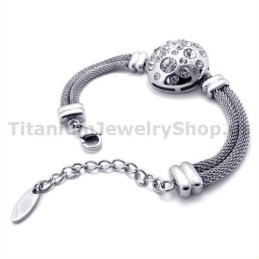 Womens Titanium Bracelet With Diamonds