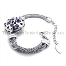 Womens Titanium Bracelet With Diamonds