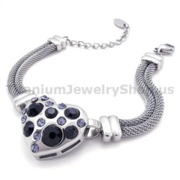 Womens Titanium Bracelet With Diamonds