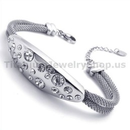 Womens Titanium Bracelet With Diamonds