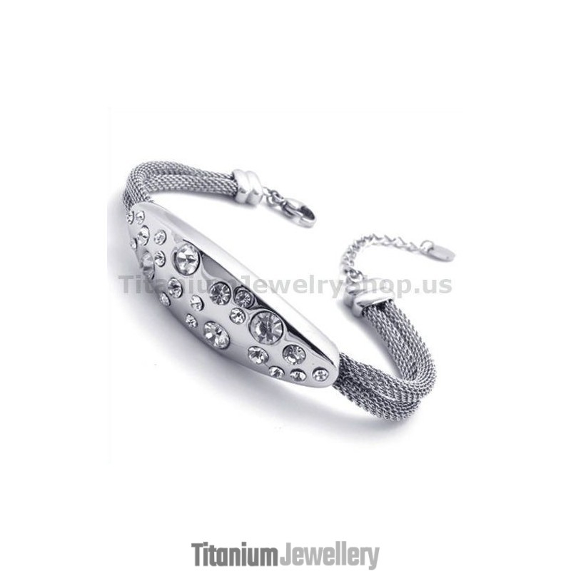Womens Titanium Bracelet With Diamonds