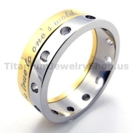 Gloden Titanium Ring