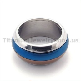 Three Colors Titanium Ring